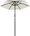 vidaXL - Parasol - 3-laags - met - aluminium - paal - 2,5 - m - zandkleurig