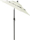 vidaXL - Parasol - 3-laags - met - aluminium - paal - 2,5 - m - zandkleurig