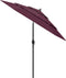 vidaXL - Parasol - 3-laags - met - aluminium - paal - 2,5 - m - bordeauxrood