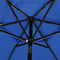 vidaXL - Parasol - 3-laags - met - aluminium - paal - 2,5 - m - azuurblauw