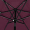 vidaXL - Parasol - 3-laags - met - aluminium - paal - 2,5 - m - bordeauxrood
