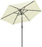 vidaXL - Parasol - 3-laags - met - aluminium - paal - 2,5 - m - zandkleurig