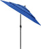 vidaXL - Parasol - 3-laags - met - aluminium - paal - 2,5 - m - azuurblauw
