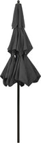 vidaXL - Parasol - 3-laags - met - aluminium - paal - 2,5 - m - antracietkleurig