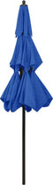 vidaXL - Parasol - 3-laags - met - aluminium - paal - 2,5 - m - azuurblauw