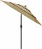 vidaXL - Parasol - 3-laags - met - aluminium - paal - 2,5 - m - taupe