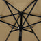 vidaXL - Parasol - 3-laags - met - aluminium - paal - 2,5 - m - taupe