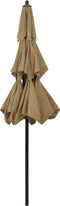 vidaXL - Parasol - 3-laags - met - aluminium - paal - 2,5 - m - taupe