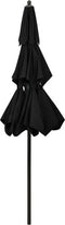 vidaXL - Parasol - 3-laags - met - aluminium - paal - 2,5 - m - zwart