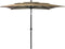 vidaXL - Parasol - 3-laags - met - aluminium - paal - 2,5x2,5 - m - taupe