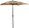 vidaXL - Parasol - 3-laags - met - aluminium - paal - 2,5x2,5 - m - zwart