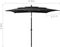 vidaXL - Parasol - 3-laags - met - aluminium - paal - 2,5x2,5 - m - zwart