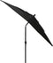 vidaXL - Parasol - 3-laags - met - aluminium - paal - 2,5x2,5 - m - zwart