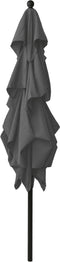 vidaXL - Parasol - 3-laags - met - aluminium - paal - 2,5x2,5 - m - antracietkleurig
