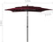 vidaXL - Parasol - 3-laags - met - aluminium - paal - 2,5x2,5 - m - bordeauxrood