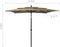 vidaXL - Parasol - 3-laags - met - aluminium - paal - 2,5x2,5 - m - taupe