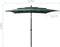 vidaXL - Parasol - 3-laags - met - aluminium - paal - 2,5x2,5 - m - groen