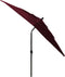 vidaXL - Parasol - 3-laags - met - aluminium - paal - 2,5x2,5 - m - bordeauxrood