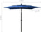 vidaXL - Parasol - 3-laags - met - aluminium - paal - 2,5x2,5 - m - azuurblauw