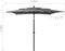 vidaXL - Parasol - 3-laags - met - aluminium - paal - 2,5x2,5 - m - antracietkleurig