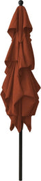 vidaXL - Parasol - 3-laags - met - aluminium - paal - 2,5x2,5 - m - terracottakleurig