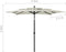vidaXL - Parasol - 3-laags - met - aluminium - paal - 2,5x2,5 - m - zandkleurig