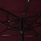 vidaXL - Parasol - 3-laags - met - aluminium - paal - 2,5x2,5 - m - bordeauxrood