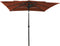 vidaXL - Parasol - 3-laags - met - aluminium - paal - 2,5x2,5 - m - terracottakleurig