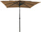 vidaXL - Parasol - 3-laags - met - aluminium - paal - 2,5x2,5 - m - taupe