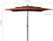 vidaXL - Parasol - 3-laags - met - aluminium - paal - 2,5x2,5 - m - terracottakleurig