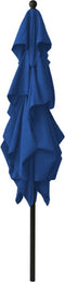 vidaXL - Parasol - 3-laags - met - aluminium - paal - 2,5x2,5 - m - azuurblauw