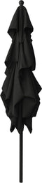 vidaXL - Parasol - 3-laags - met - aluminium - paal - 2,5x2,5 - m - zwart