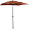 vidaXL - Parasol - 3-laags - met - aluminium - paal - 2,5x2,5 - m - groen