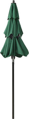 vidaXL - Parasol - 3-laags - met - aluminium - paal - 2 - m - groen