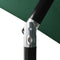 vidaXL - Parasol - 3-laags - met - aluminium - paal - 2 - m - groen