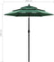 vidaXL - Parasol - 3-laags - met - aluminium - paal - 2 - m - groen