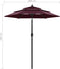 vidaXL - Parasol - 3-laags - met - aluminium - paal - 2 - m - bordeauxrood