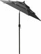 vidaXL - Parasol - 3-laags - met - aluminium - paal - 2 - m - antracietkleurig