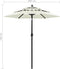 vidaXL - Parasol - 3-laags - met - aluminium - paal - 2 - m - zandkleurig
