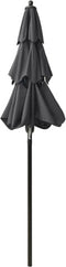 vidaXL - Parasol - 3-laags - met - aluminium - paal - 2 - m - antracietkleurig