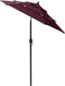 vidaXL - Parasol - 3-laags - met - aluminium - paal - 2 - m - bordeauxrood