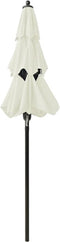 vidaXL - Parasol - 3-laags - met - aluminium - paal - 2 - m - zandkleurig