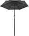 vidaXL - Parasol - 3-laags - met - aluminium - paal - 2 - m - antracietkleurig
