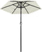 vidaXL - Parasol - 3-laags - met - aluminium - paal - 2 - m - zandkleurig