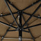 vidaXL - Parasol - 3-laags - met - aluminium - paal - 2 - m - taupe