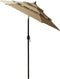 vidaXL - Parasol - 3-laags - met - aluminium - paal - 2 - m - taupe