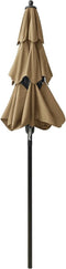 vidaXL - Parasol - 3-laags - met - aluminium - paal - 2 - m - taupe