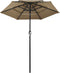 vidaXL - Parasol - 3-laags - met - aluminium - paal - 2 - m - taupe