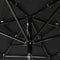 vidaXL - Parasol - 3-laags - met - aluminium - paal - 2 - m - zwart