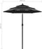 vidaXL - Parasol - 3-laags - met - aluminium - paal - 2 - m - zwart